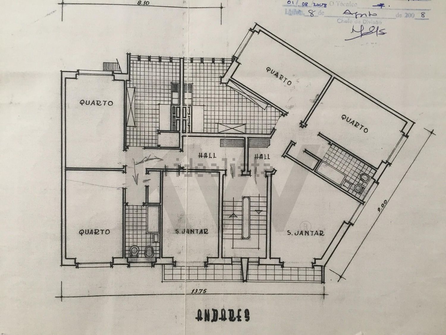 公寓 t2出售在Rua Doutor Gama Barros, 77 - 平面图