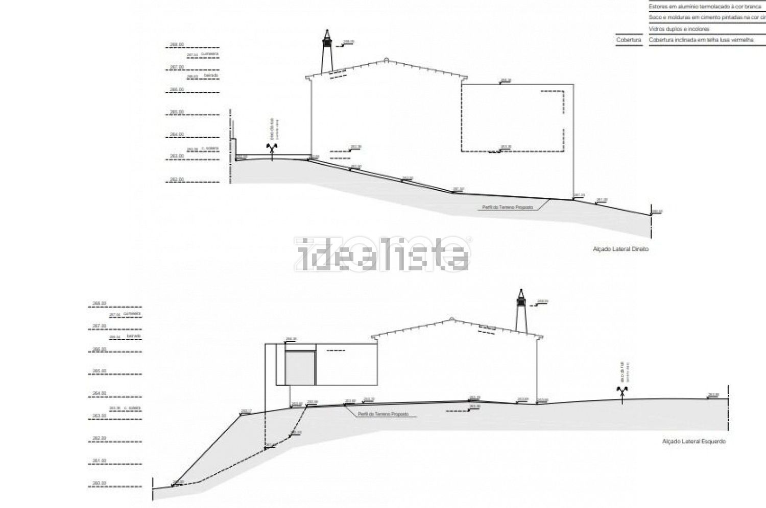 小楼房或独栋别墅出售在Estrada de Santa Margarida s/n - 平面图