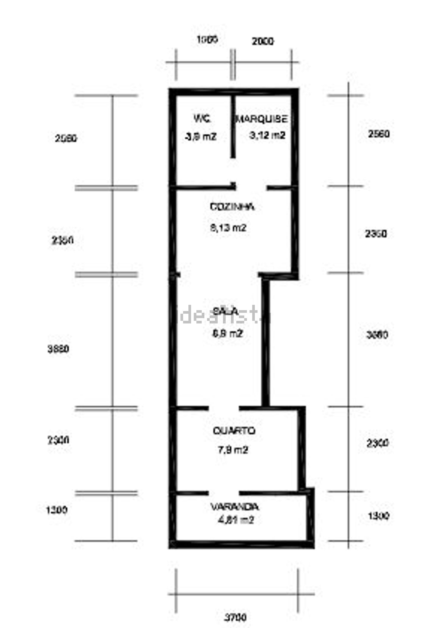 公寓 t1出售在Rua do Sitio do Casalinho da Ajuda - 平面图