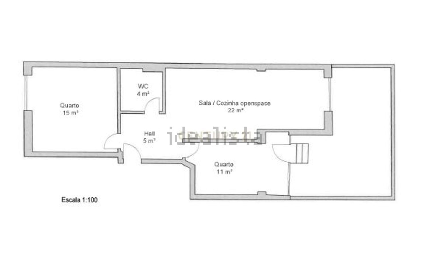 公寓 t2出售在Rua Campos Monteiro, 17 - 平面图