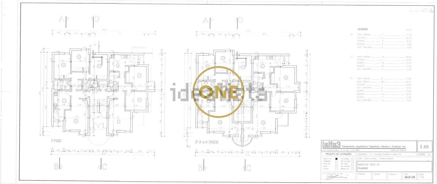 公寓 t3出售在Avenida Doutor Teófilo Carvalho dos Santos, 21 - 平面图