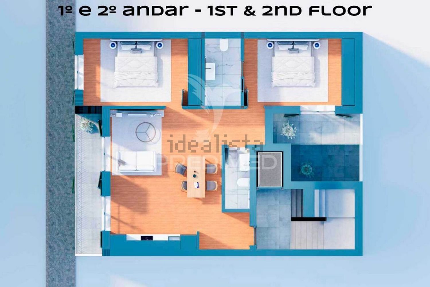 公寓 t2出售在Vila Real de Santo António - 平面图