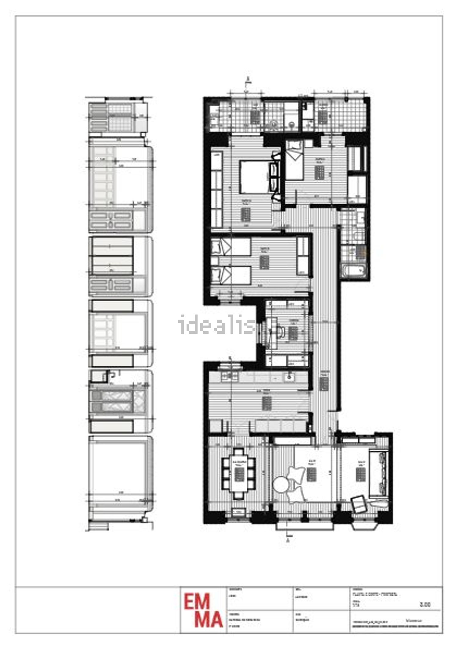 出租公寓 t3在Avenida Barbosa du Bocage, 24 - 平面图