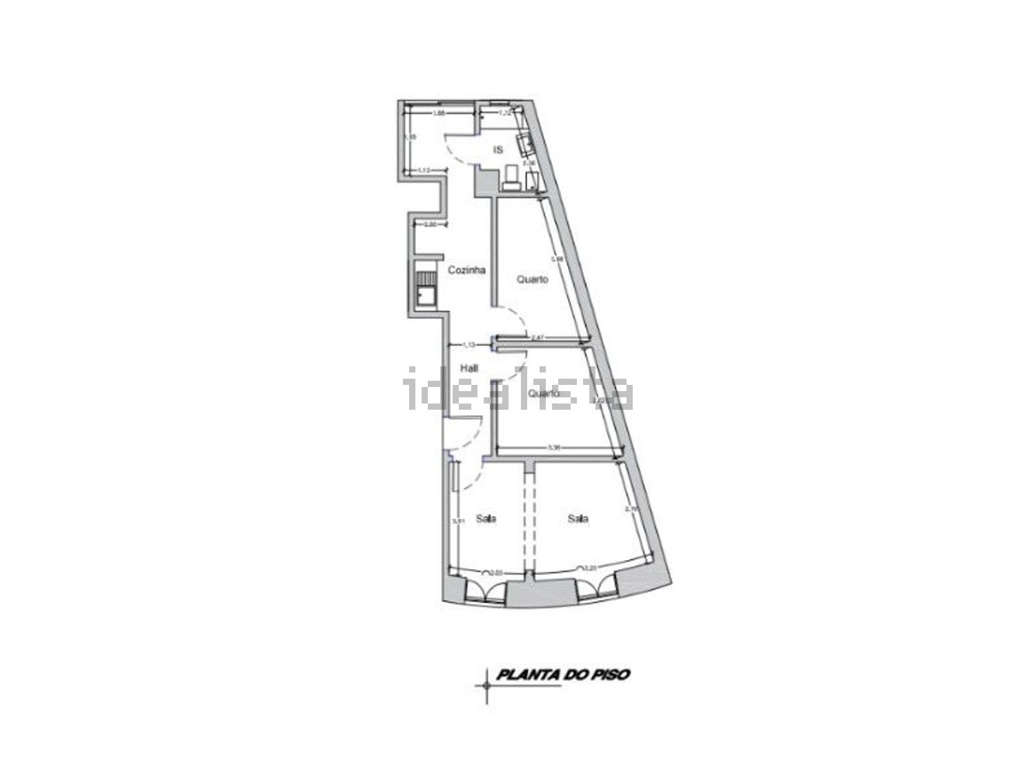 公寓 t2出售Calçada dos Mestres, 88 - 平面图