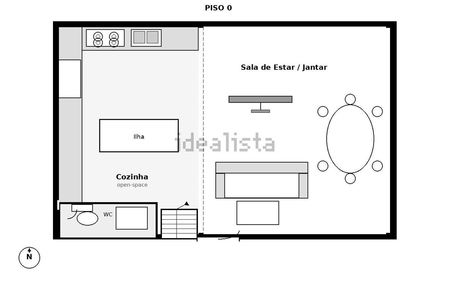 小楼房或独栋别墅出售在Rua São Silvestre - 平面图