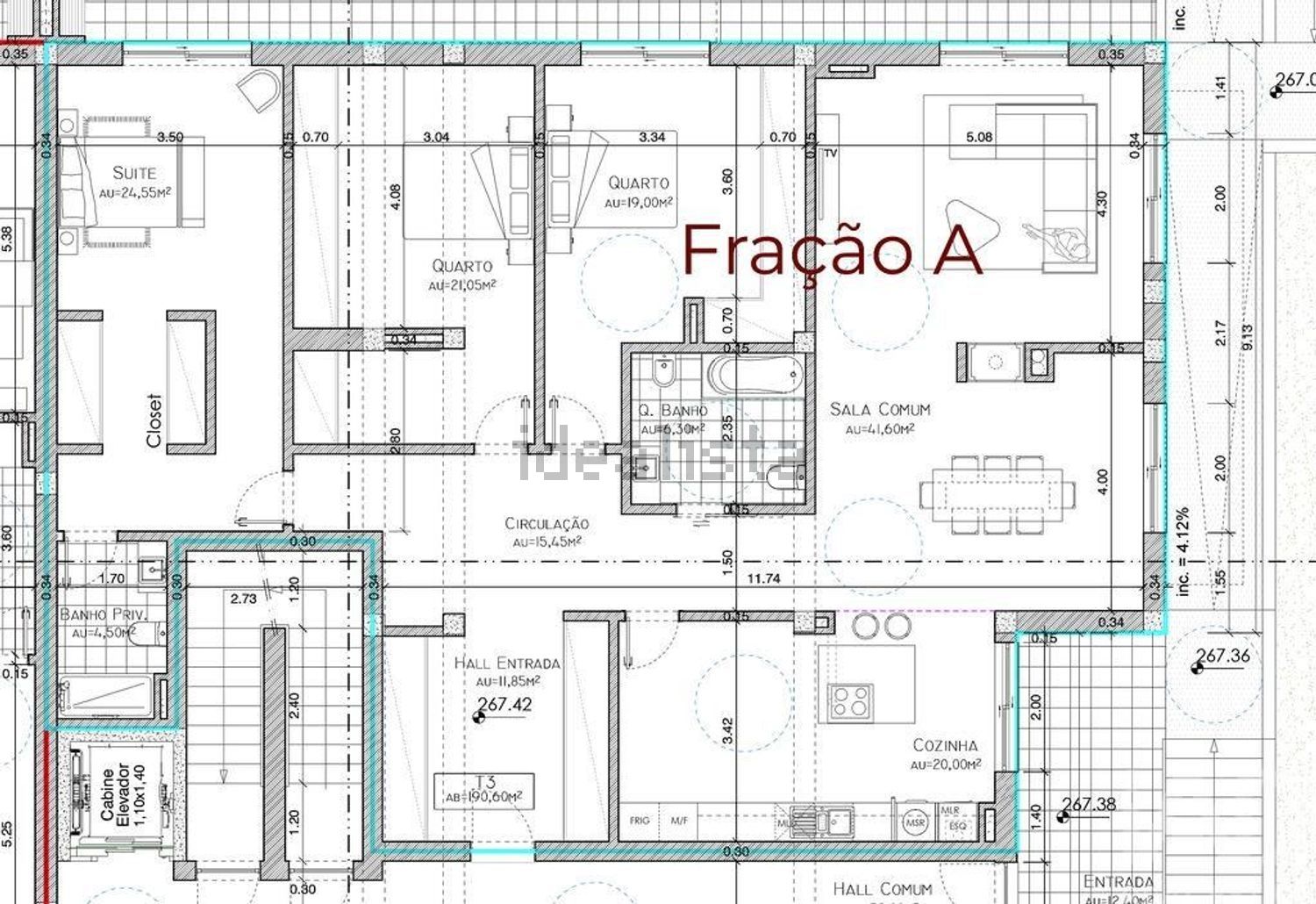 公寓 t3出售在São Miguel do Rio Torto e Rossio ao Sul do Tejo - 平面图
