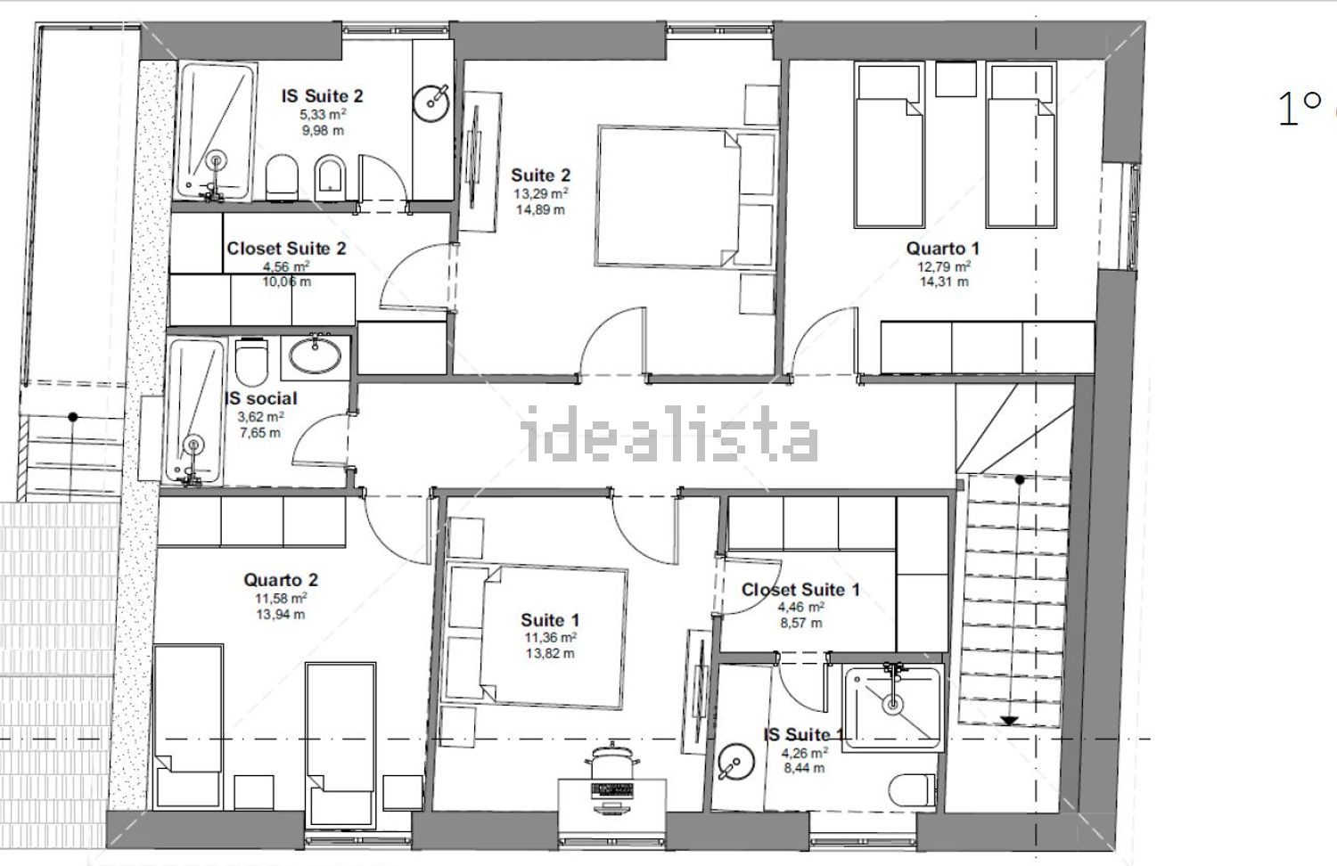 小楼房或独栋别墅出售在Rua da Via Romana, 59 - 平面图