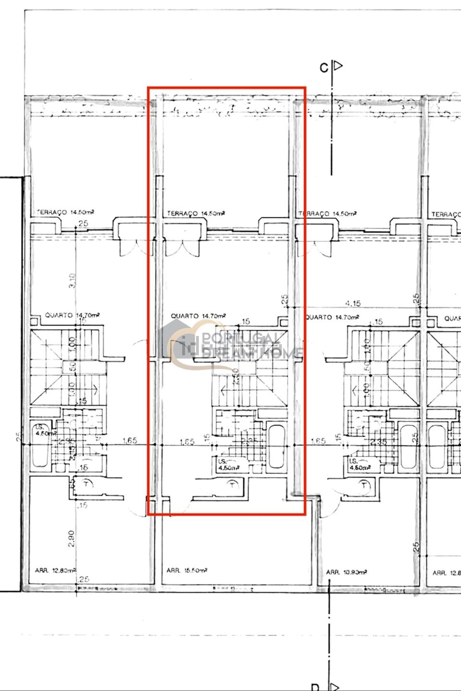公寓 t3出售在Quinta da Palmeira - 平面图
