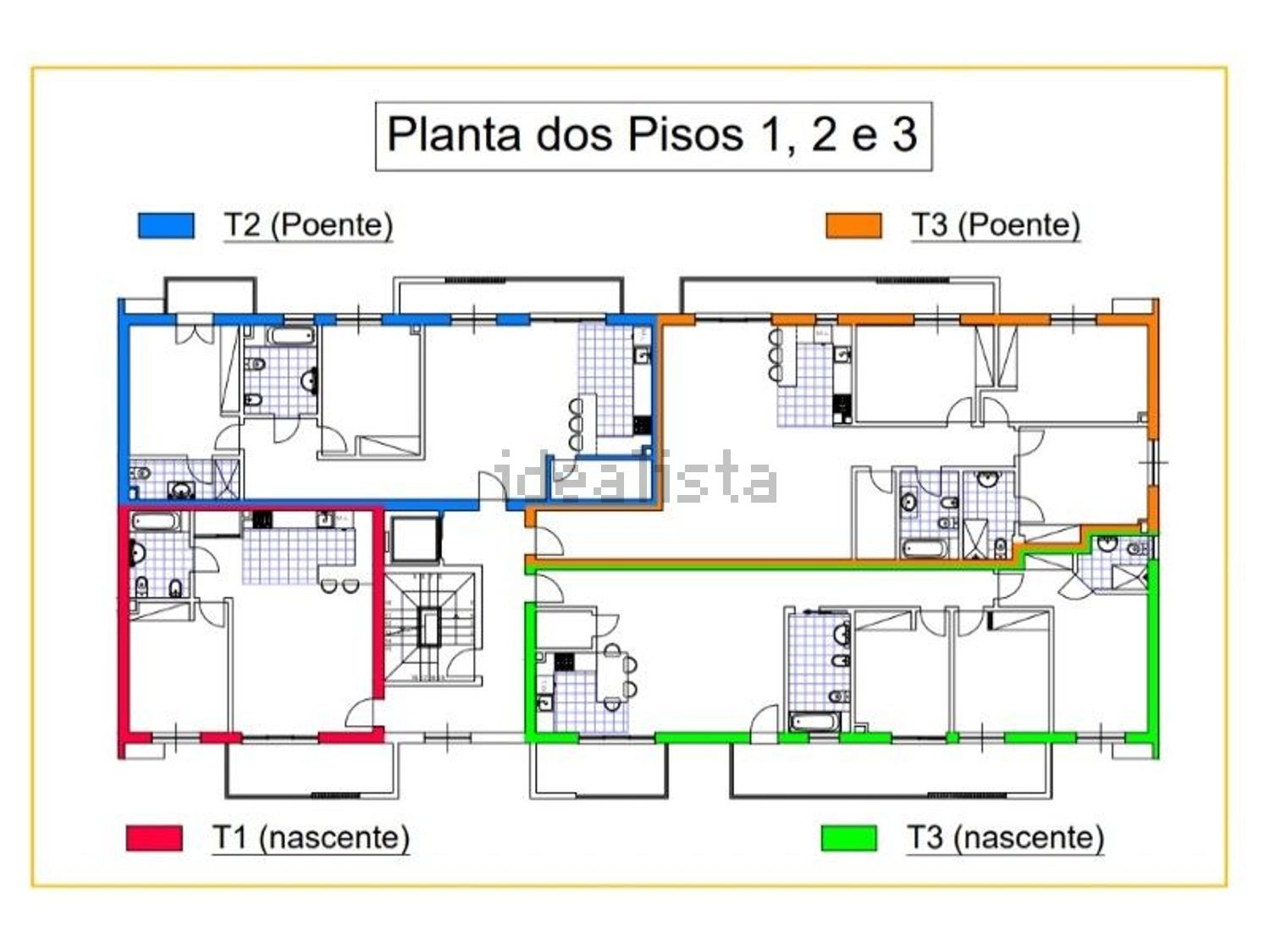 公寓 t3出售在Centro Oeste da Cidade de Loulé - 平面图