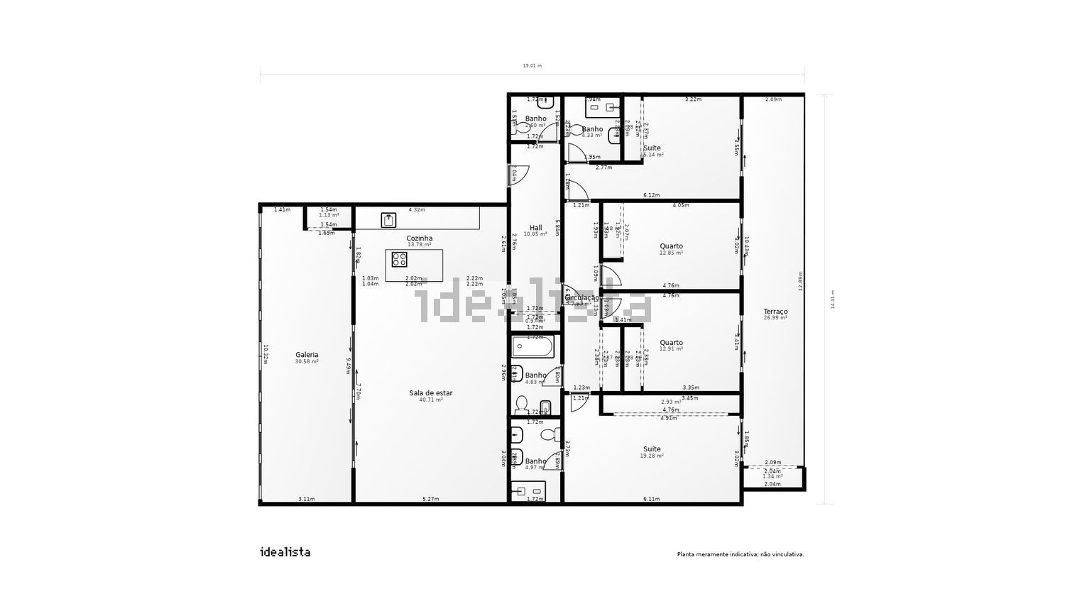公寓 t4出售在Rua Pêro Vaz de Caminha, 1 - 平面图