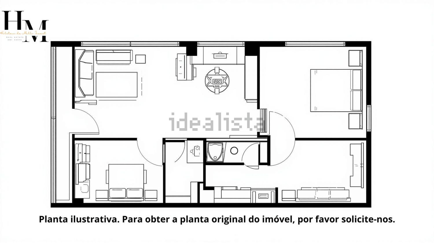 公寓 t2出售在Rua Santa Isabel - 平面图