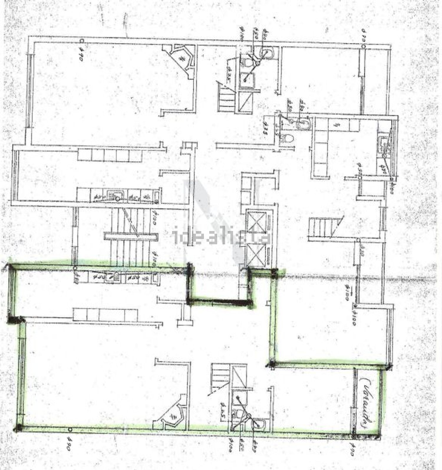 公寓 t4出售在Avenida António dos Santos - 平面图