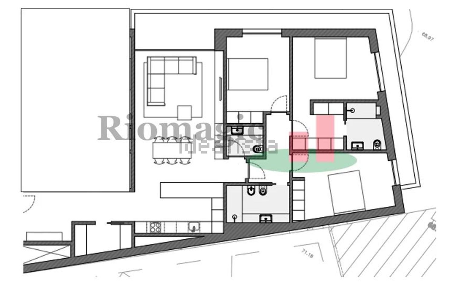 公寓 t3出售在Rua Mouzinho de Albuquerque, 43 - 平面图