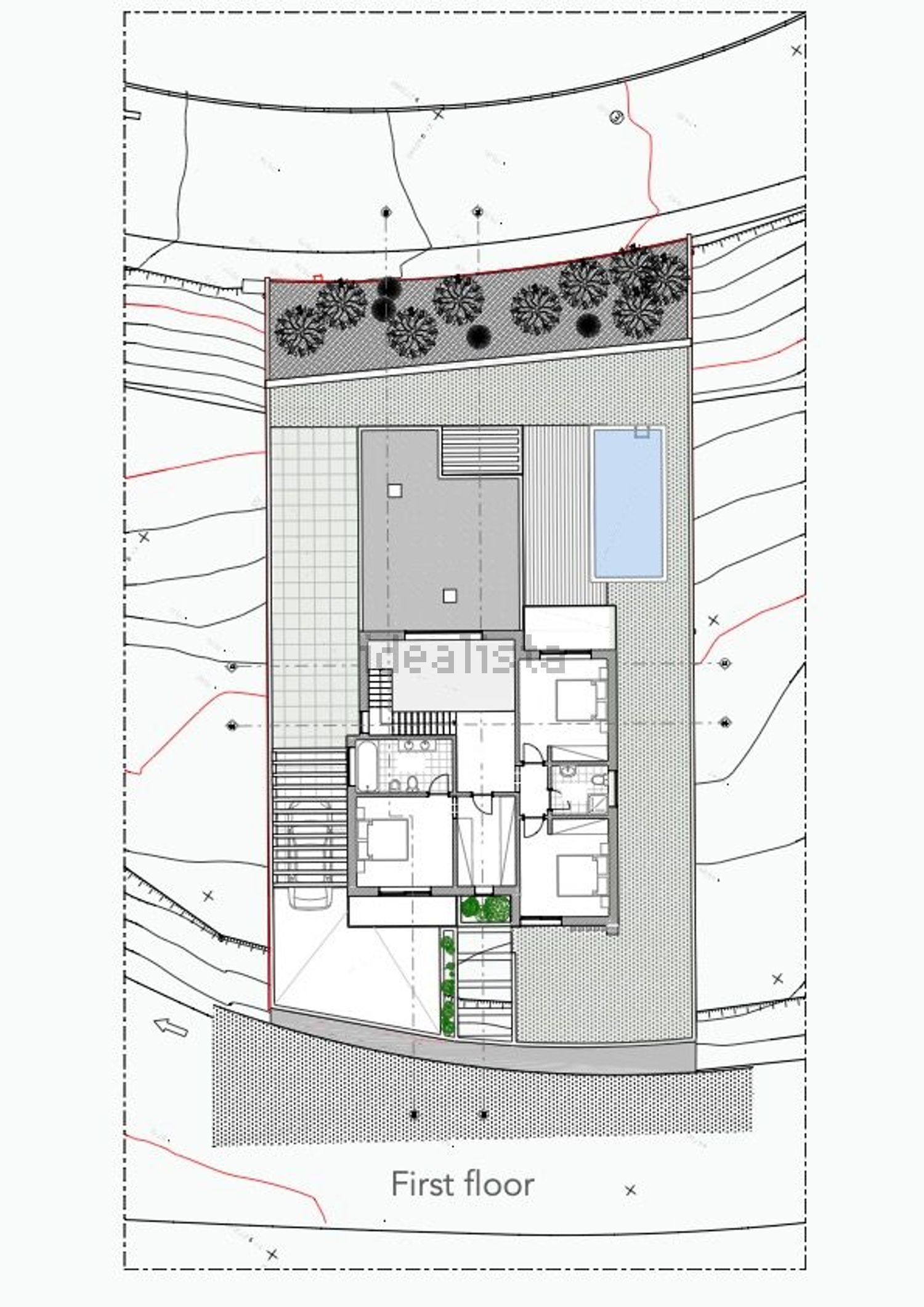 小楼房或独栋别墅出售在Rua do Rosmaninho s/n - 平面图
