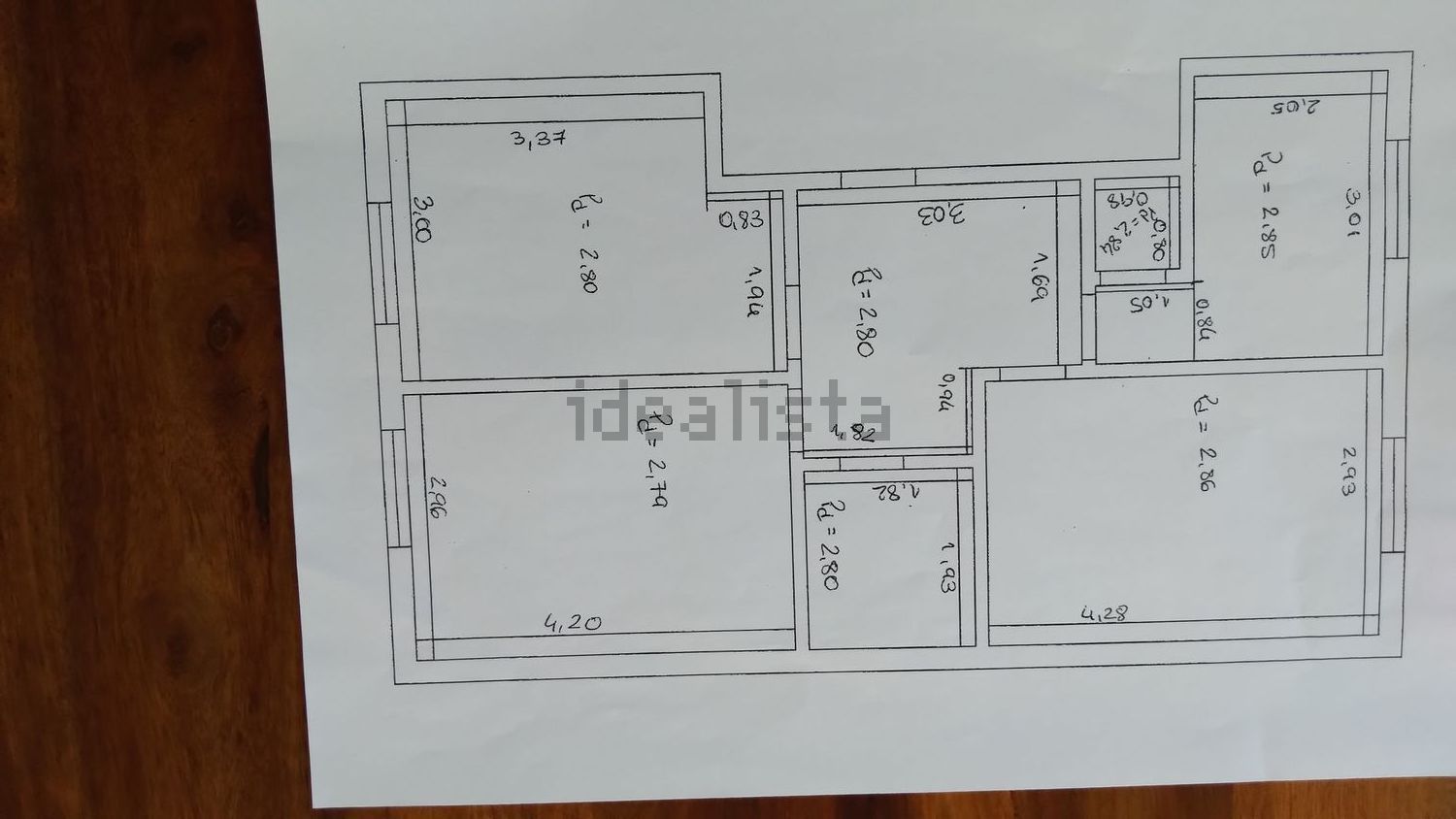 出租公寓 t2在Rua do Guarda-Jóias, 42 - 平面图