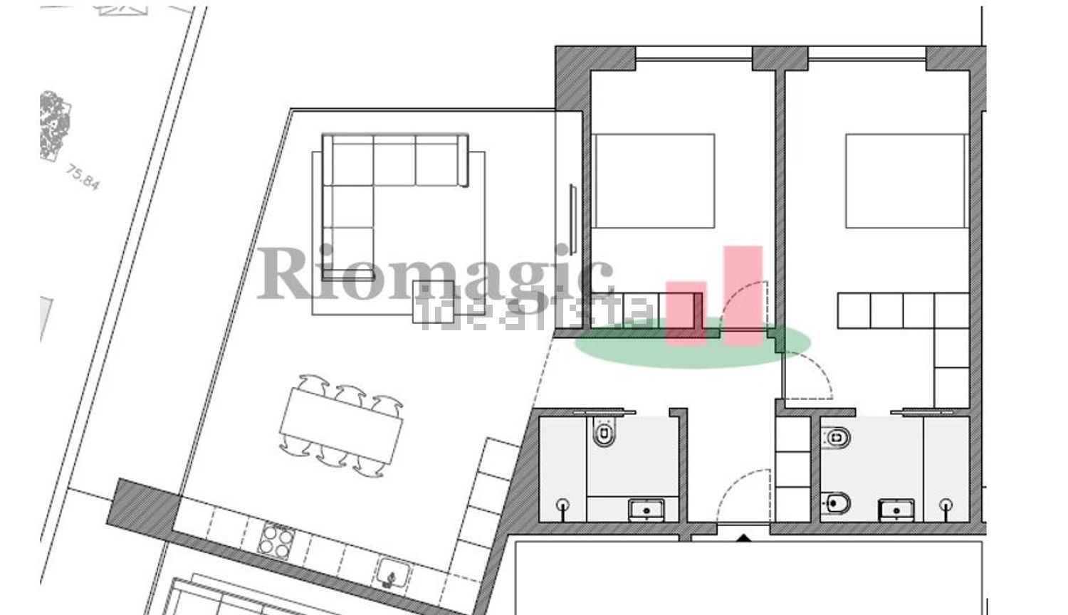 公寓 t2出售在Rua Mouzinho de Albuquerque, 43 - 平面图
