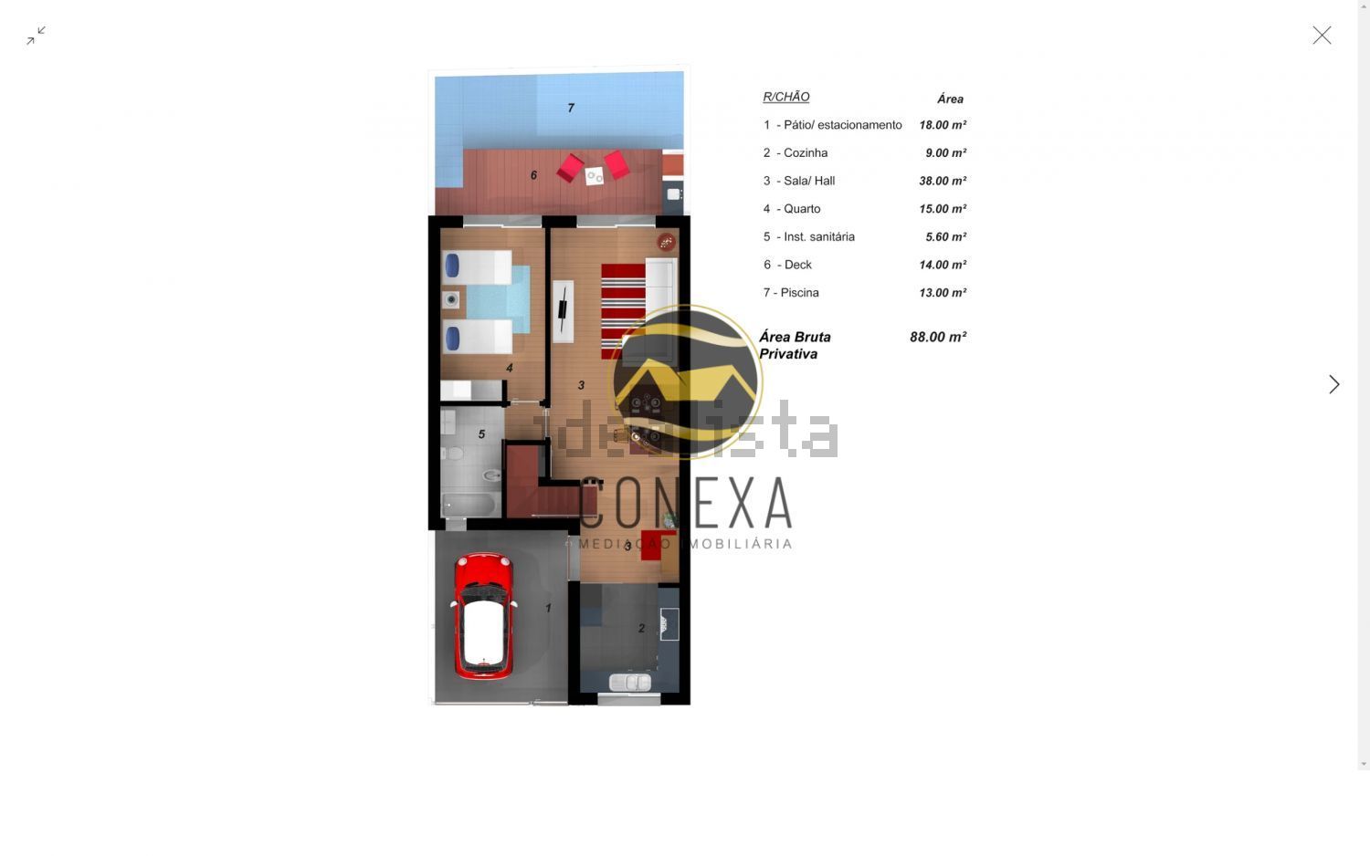 联排别墅出售在Rua da Estradinha - 平面图