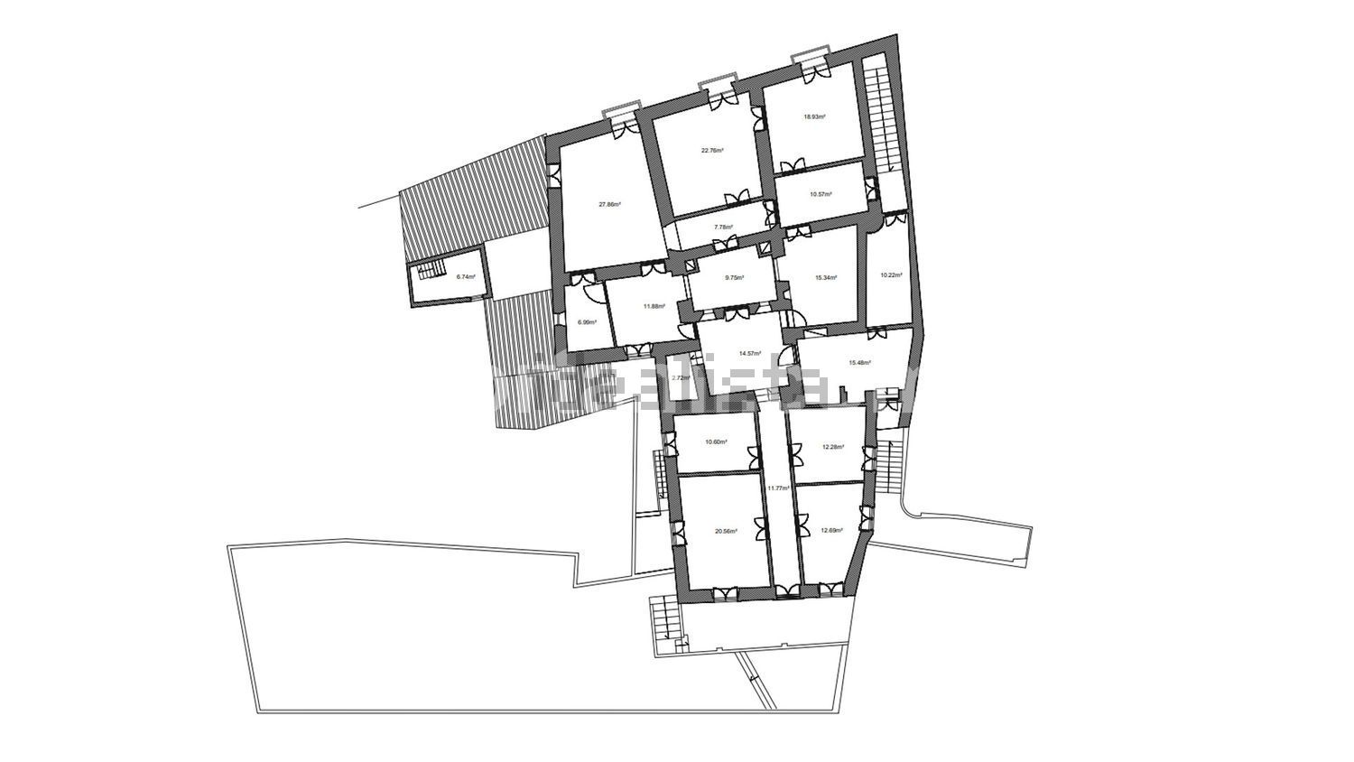 小楼房或独栋别墅出售在Centro - 平面图