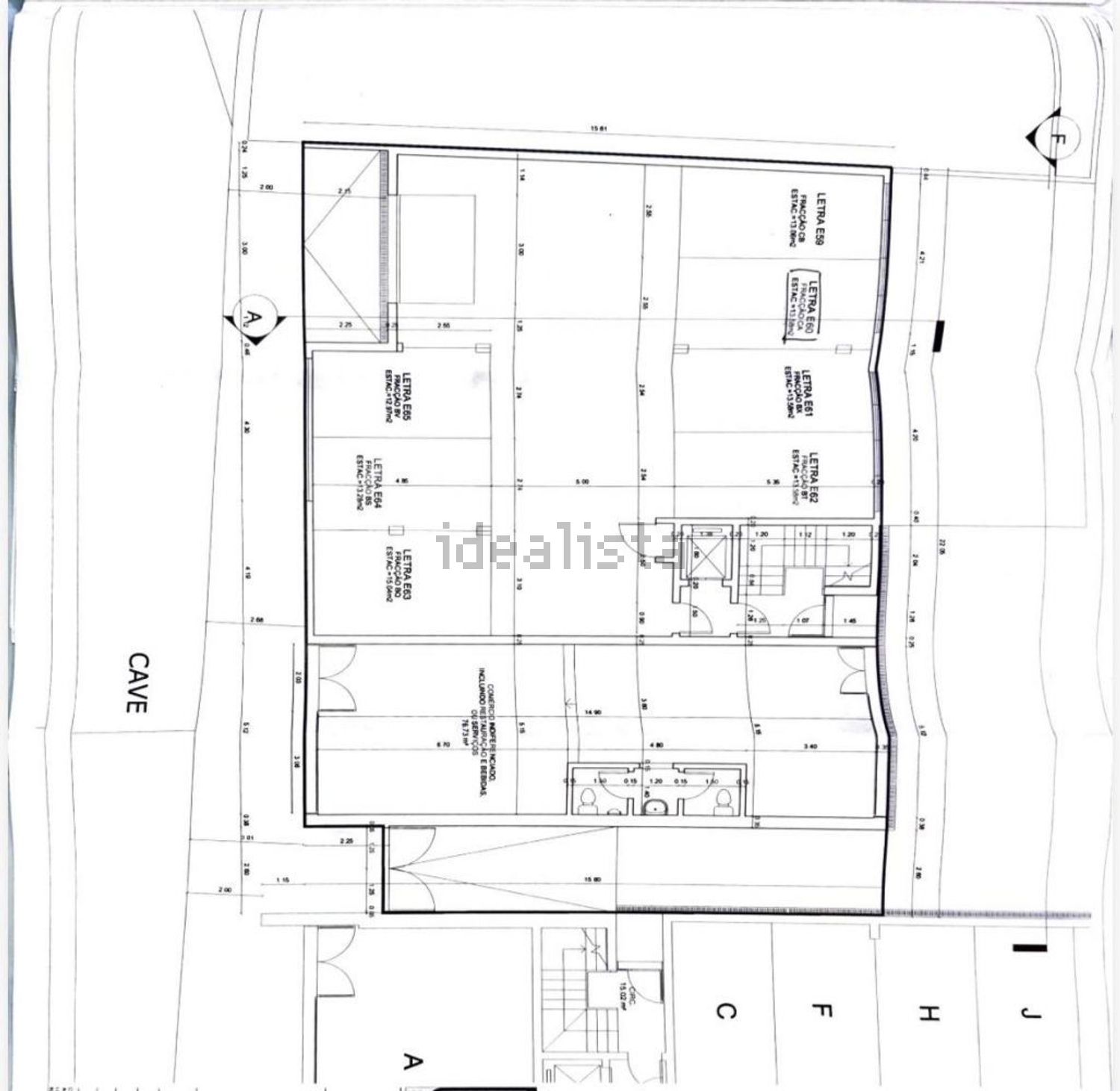 公寓 t3出售在Centro - 平面图