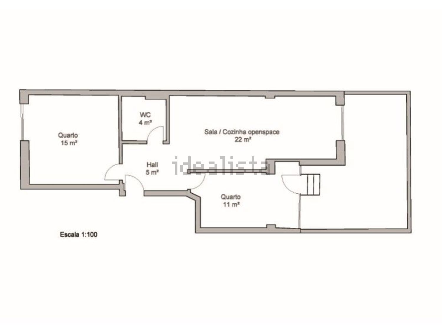 公寓 t2出售在Mercês - 平面图
