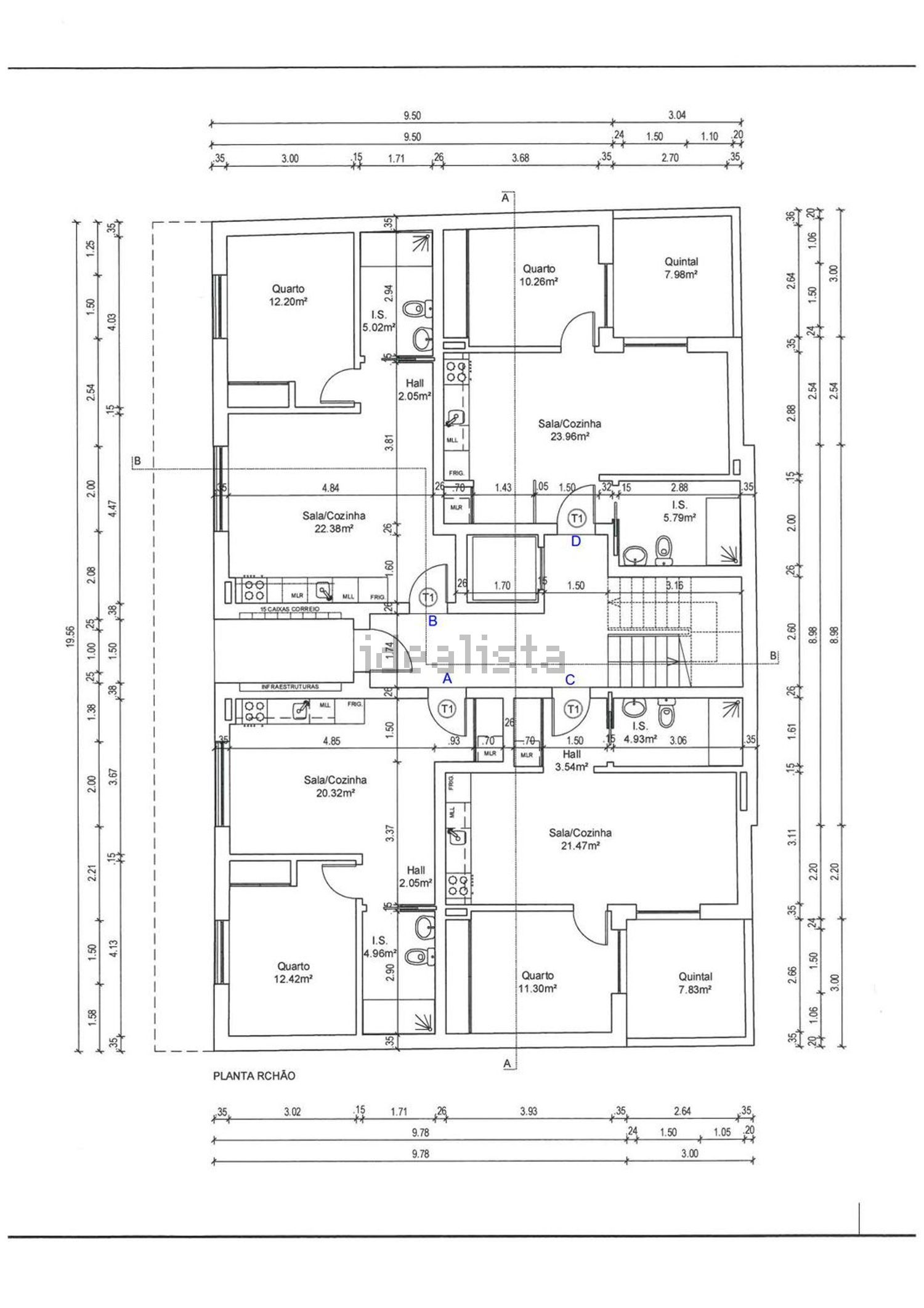 公寓 t1出售在Rua Concelheiro Frederico Ramirez, 88 - 平面图