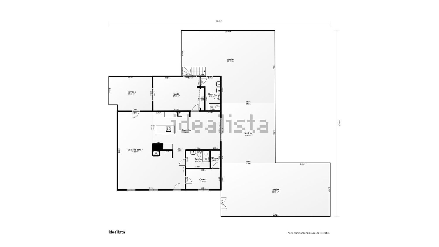 小楼房或独栋别墅出售Serro das Casas s/n - 平面图