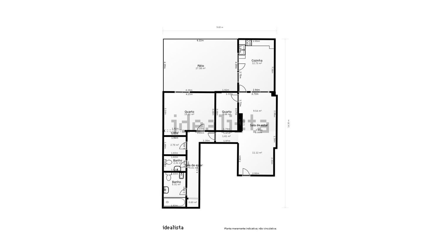 公寓 t3出售在Vila Real de Santo António - 平面图