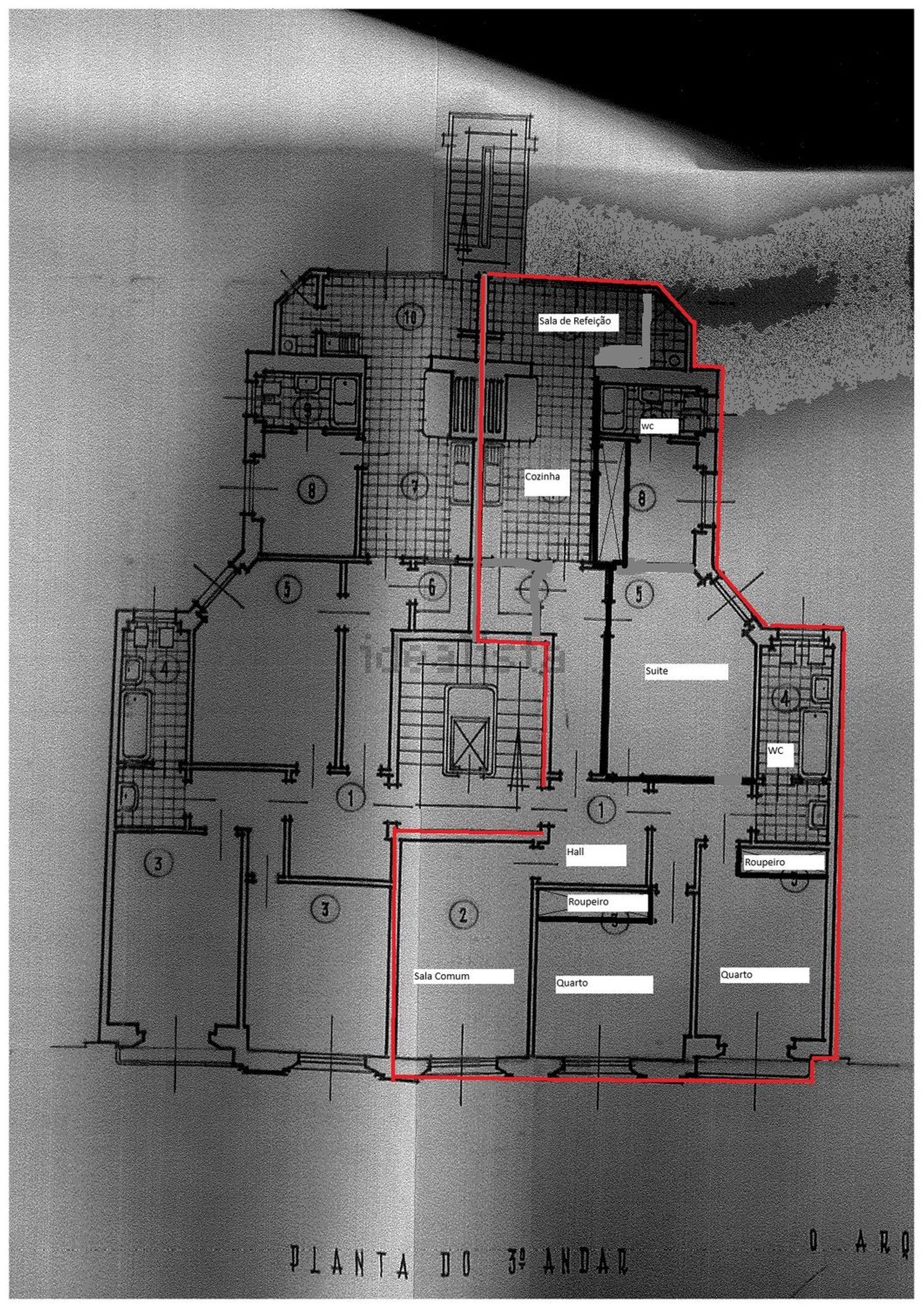 公寓 t3出售在Rua de Entrecampos, 40 - 平面图