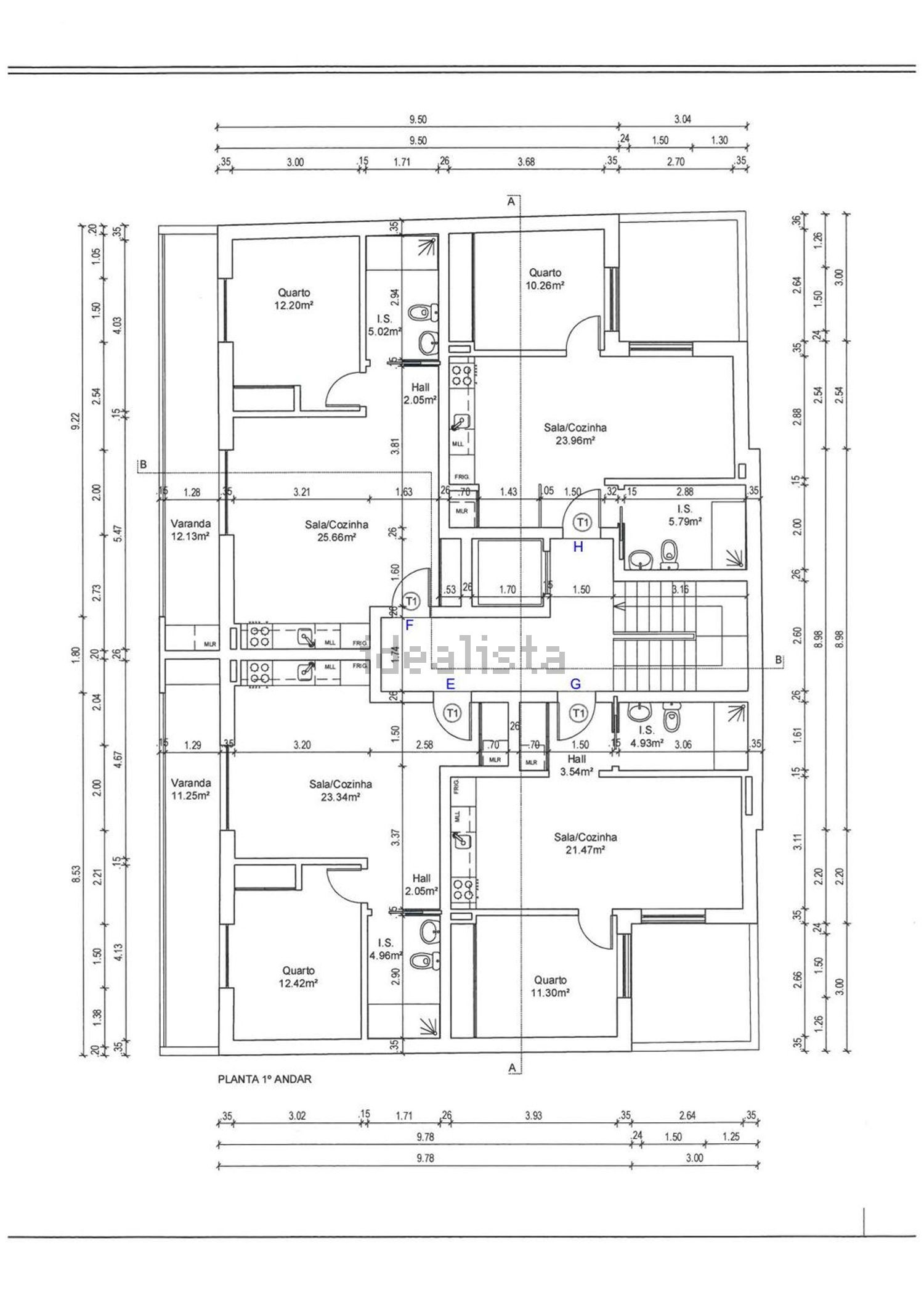 公寓 t1出售在Rua Concelheiro Frederico Ramirez, 88 - 平面图