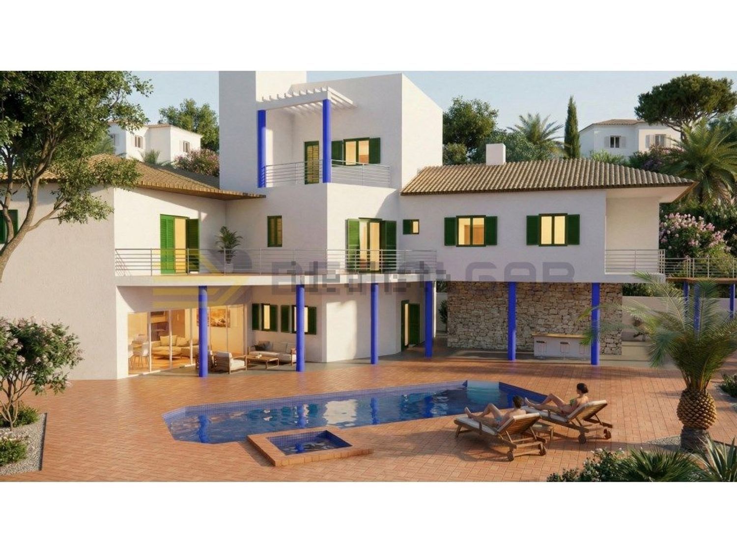 小楼房或独栋别墅出售在Quinta do Sobral - São Bartolomeu - 游泳池