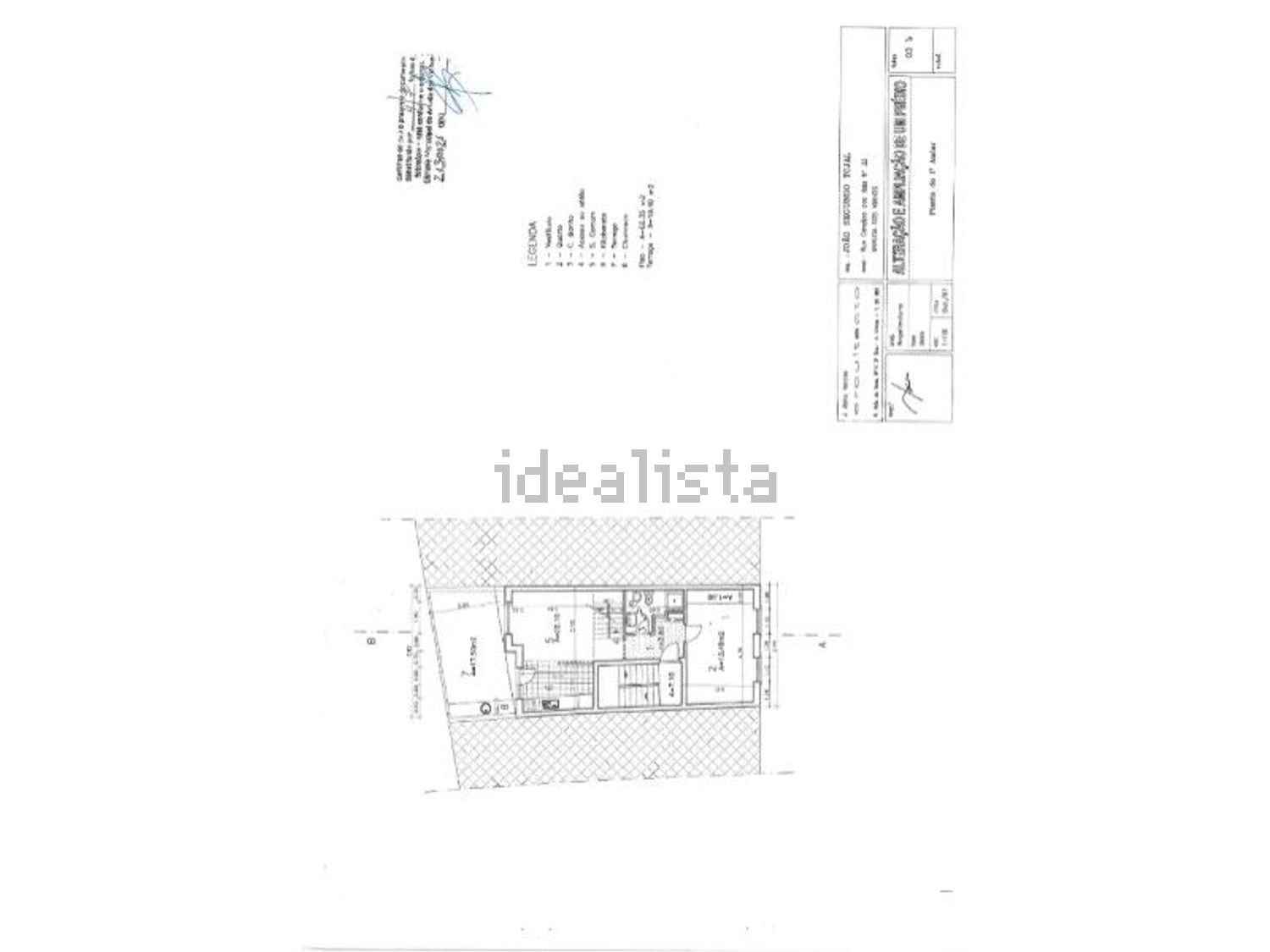 小楼房或独栋别墅出售在Rua Cândido dos Reis, 33 - 平面图