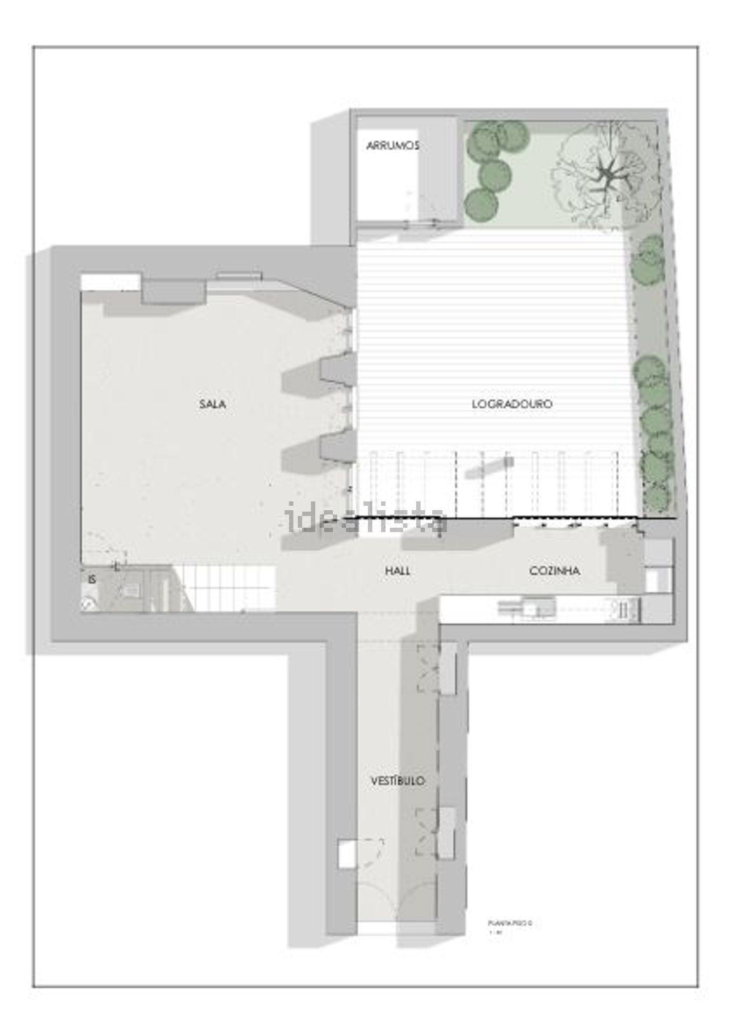 双拼别墅出售在Rua do Embaixador, 19 - 平面图
