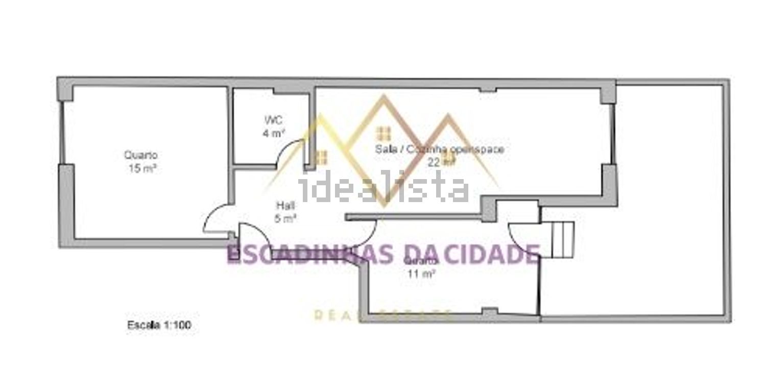 公寓 t2出售在Rua Campos Monteiro - 平面图
