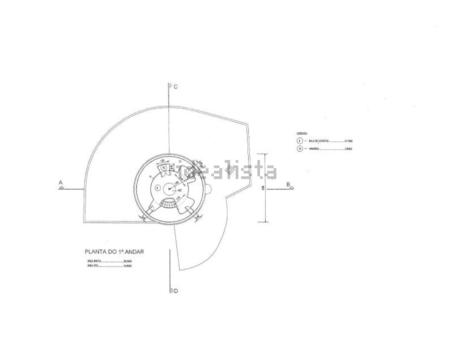 磨坊出售在Alte - 平面图