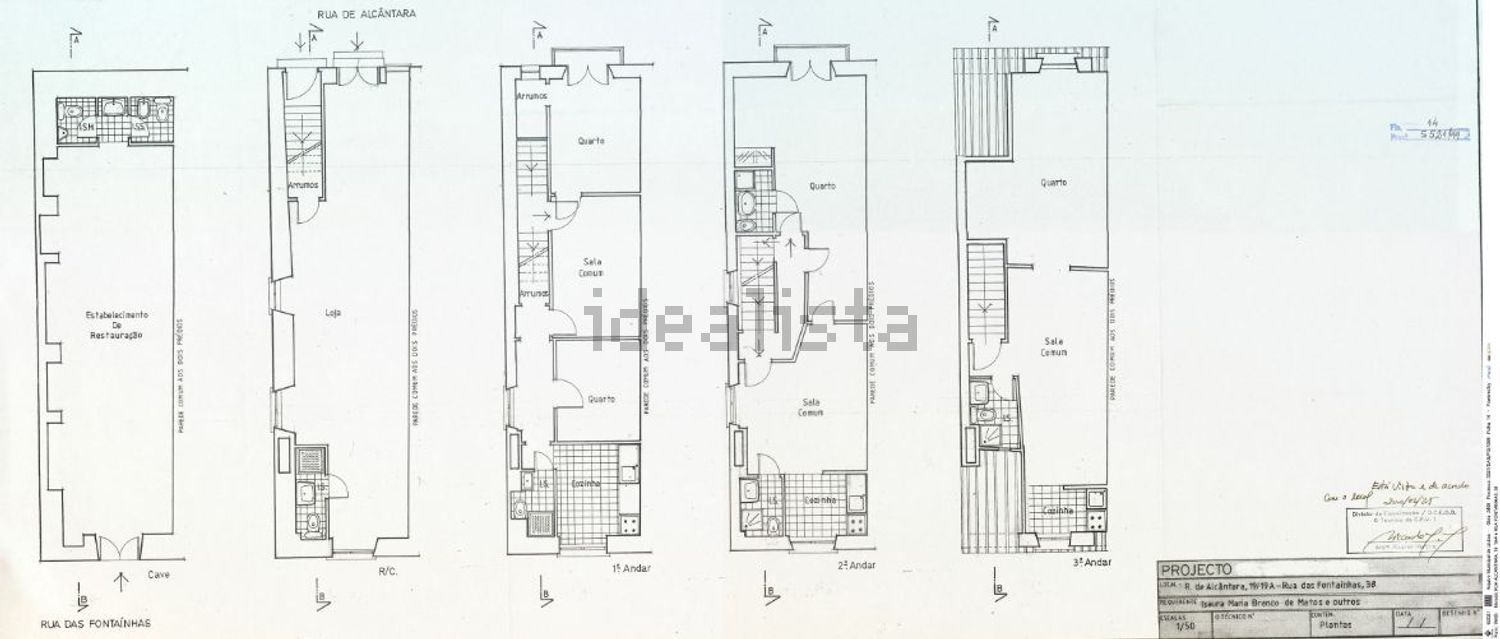 公寓 t1出售在Rua de Alcântara - 平面图