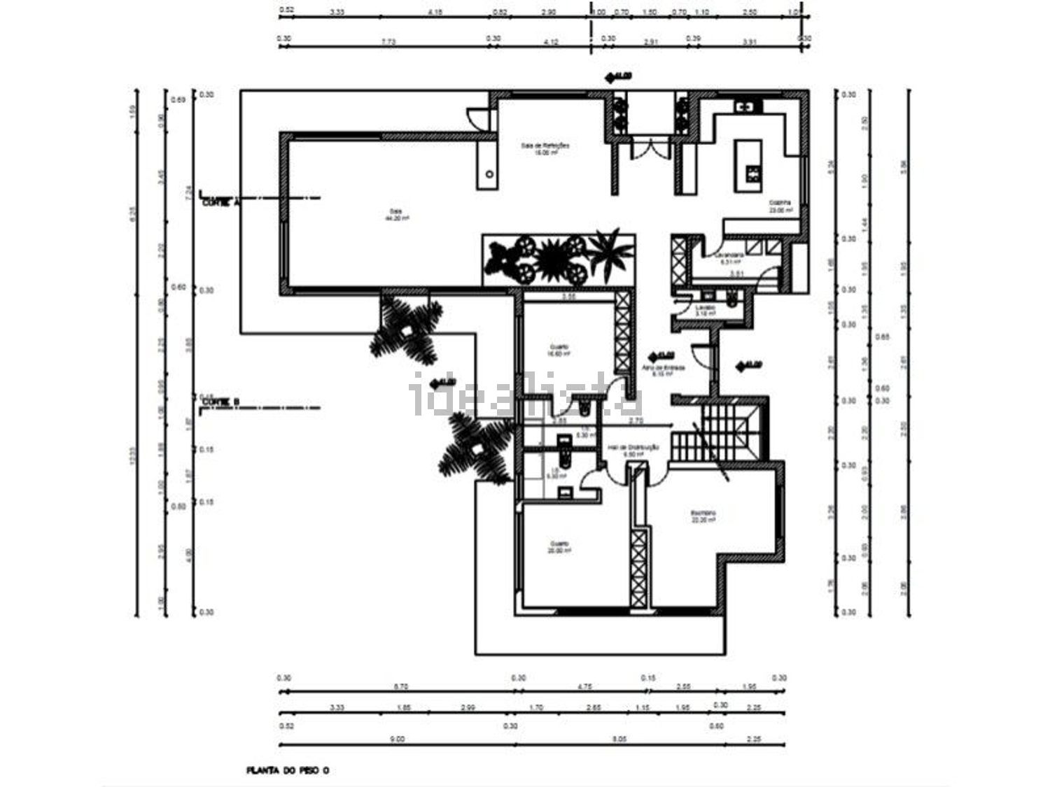 小楼房或独栋别墅出售在Rua de Santarém, 374 - 平面图