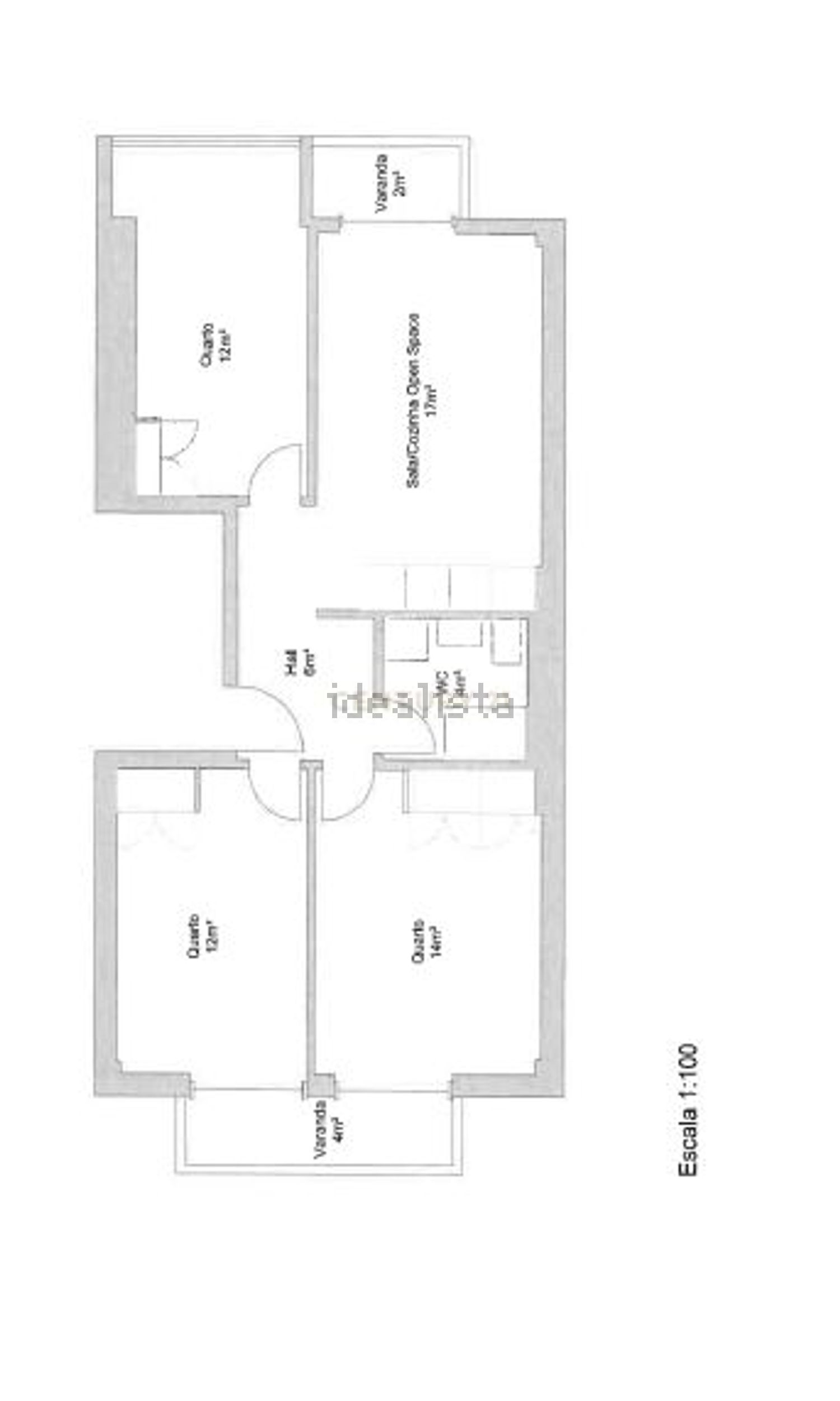公寓 t3出售在Rua Avelino Salgado de Oliveira, 4 b - 平面图