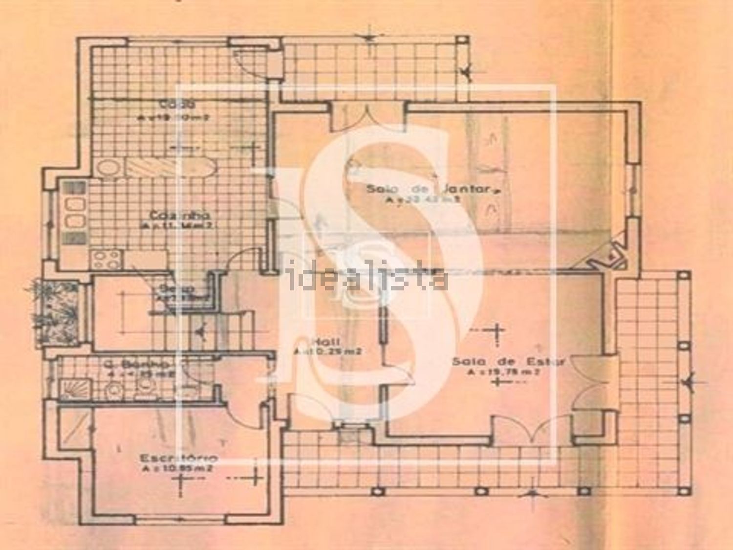 小楼房或独栋别墅出售在Nossa Senhora de Fátima - 平面图