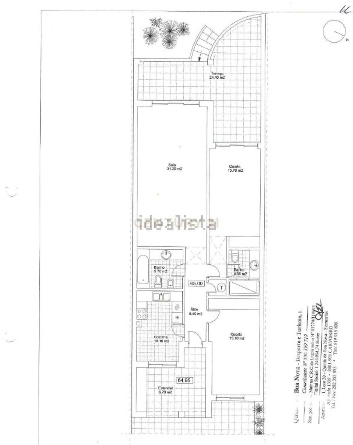 公寓 t2出售在Rua da Boa Nova Village, 34 - 平面图