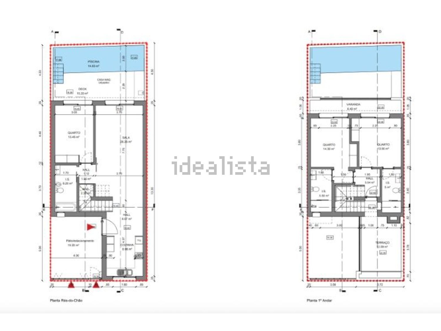 联排别墅出售在Rua da Bela Vista, 9 - 平面图