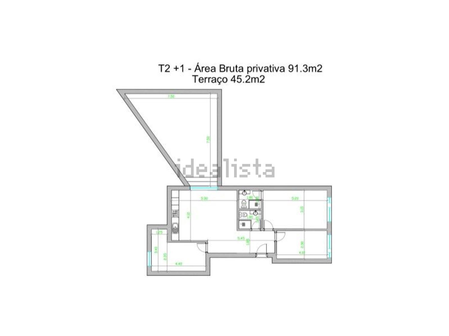 公寓 t3出售在Alverca - 平面图