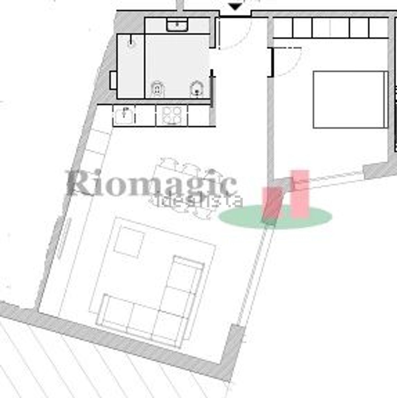 公寓 t1出售在Rua Mouzinho de Albuquerque, 43 - 平面图