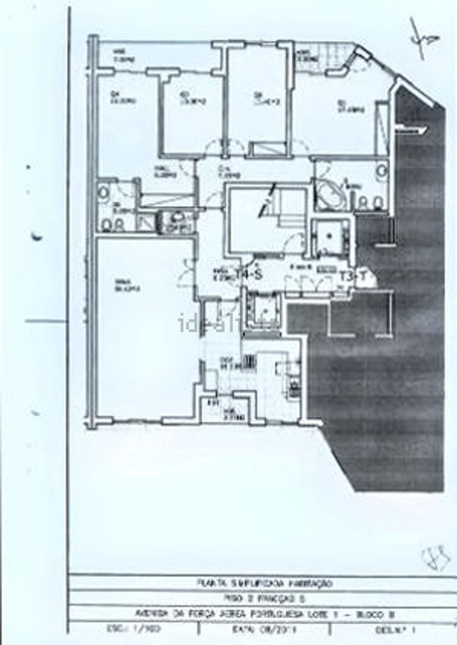 出租公寓 t4在Rua Álvaro de Sousa, 3 - 平面图