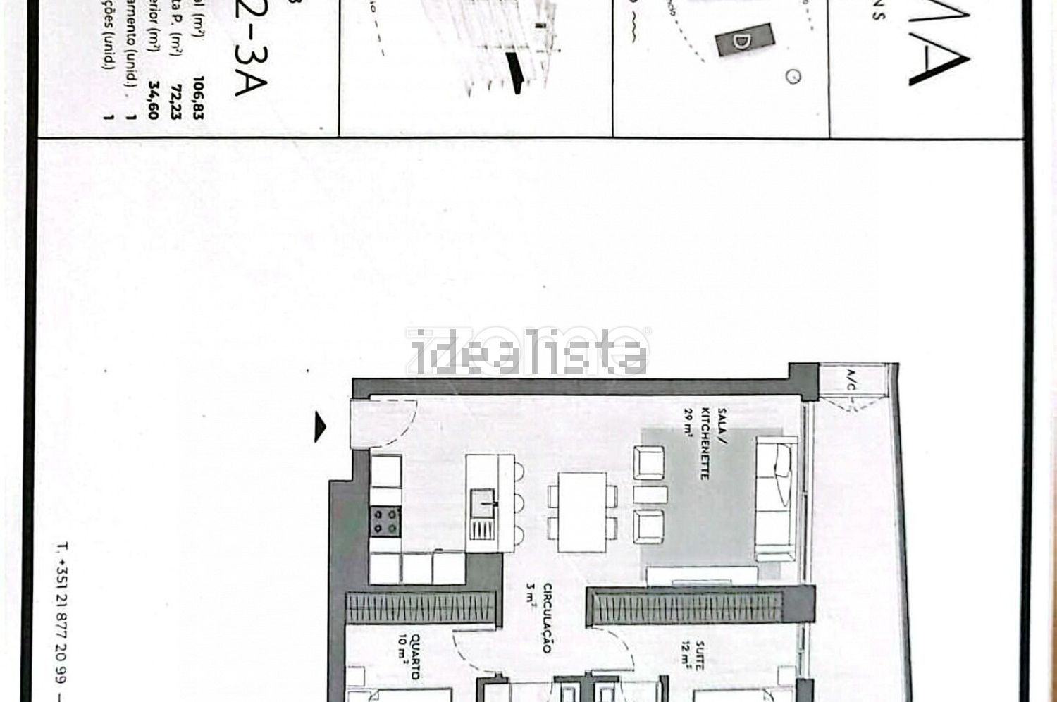 公寓 t2出售在Rua Coronel José Núncio, 7 - 平面图