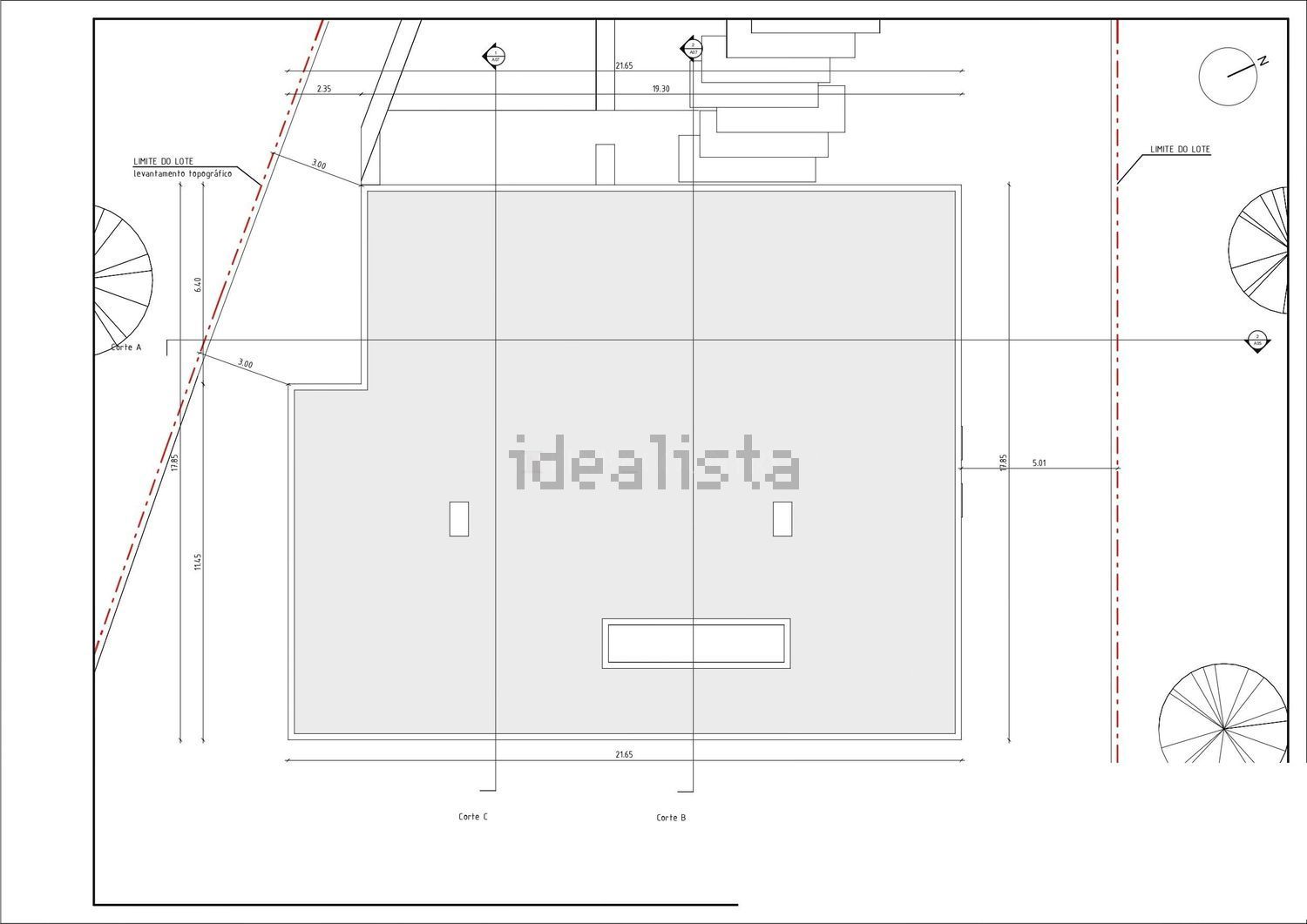 小楼房或独栋别墅出售在Rua de Caldas de Monchique s/n - 平面图