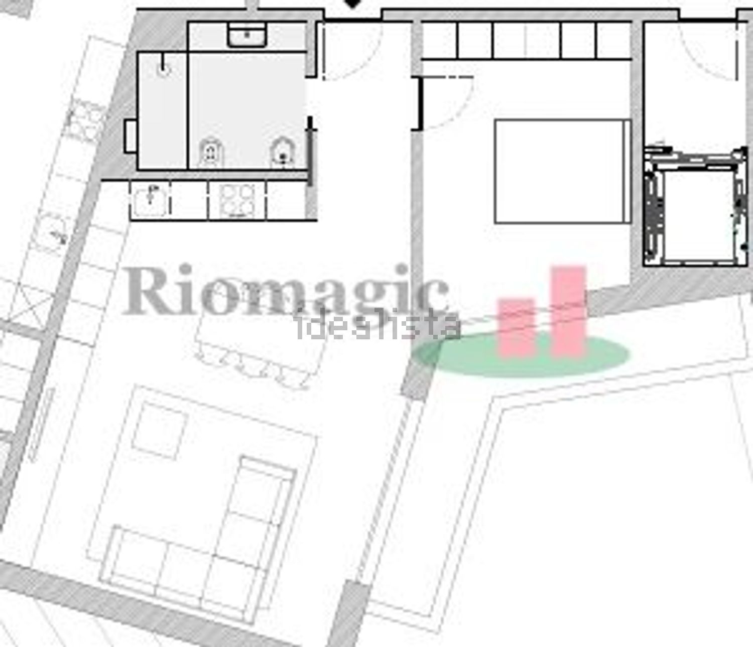 公寓 t1出售在Rua Mouzinho de Albuquerque, 43 - 平面图