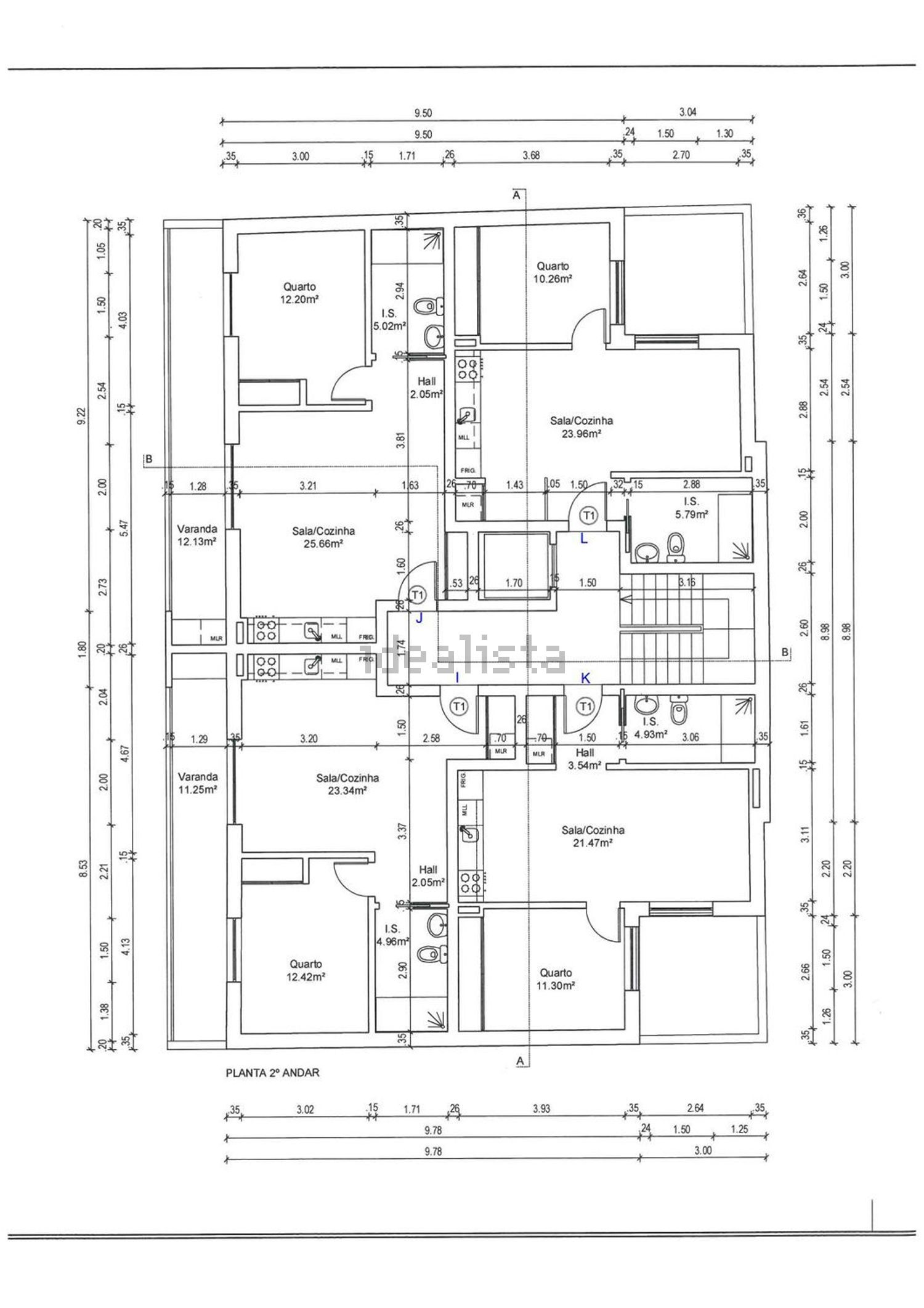 公寓 t1出售在Rua Concelheiro Frederico Ramirez, 88 - 平面图