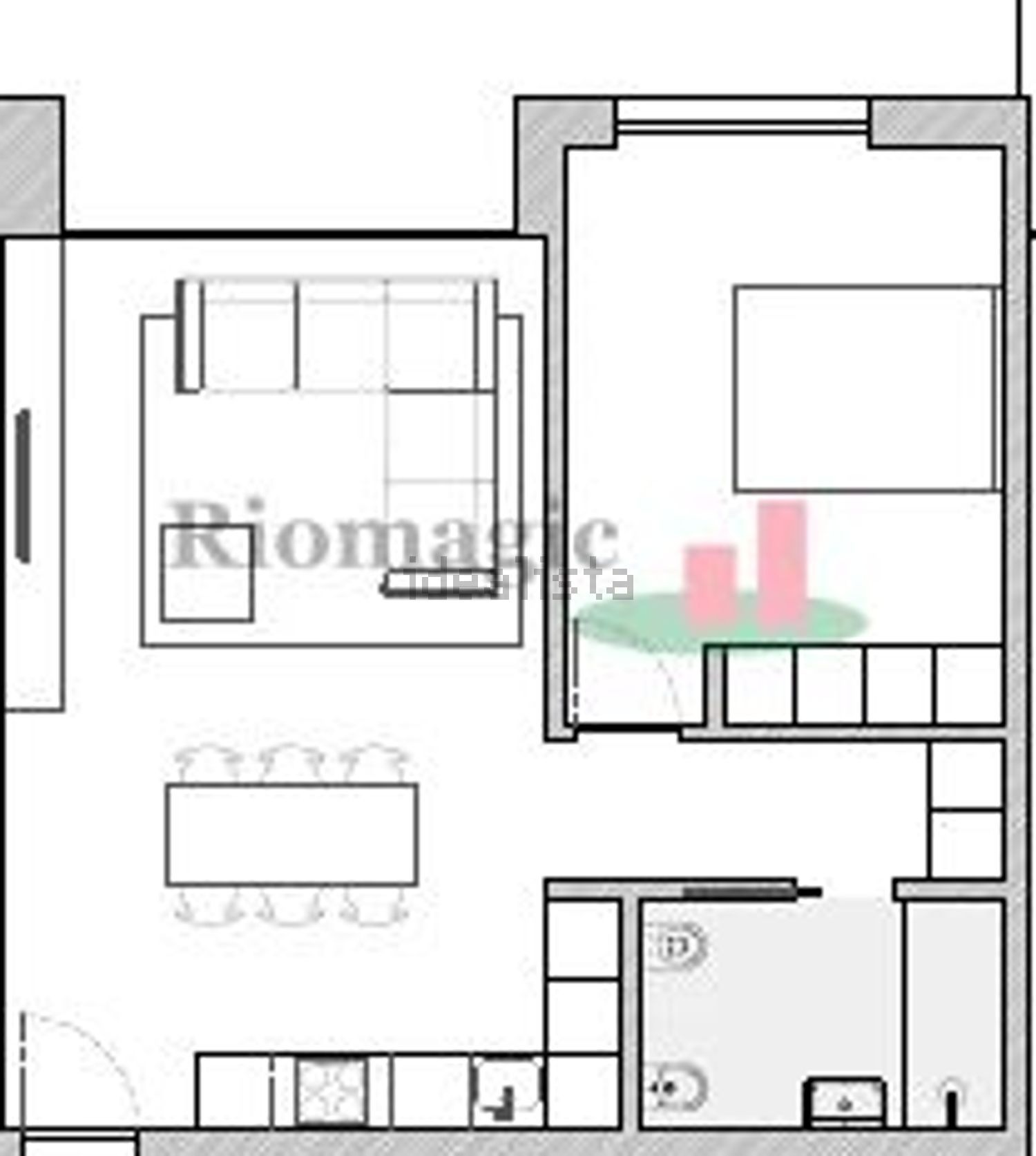 公寓 t1出售在Rua Mouzinho de Albuquerque, 43 - 平面图