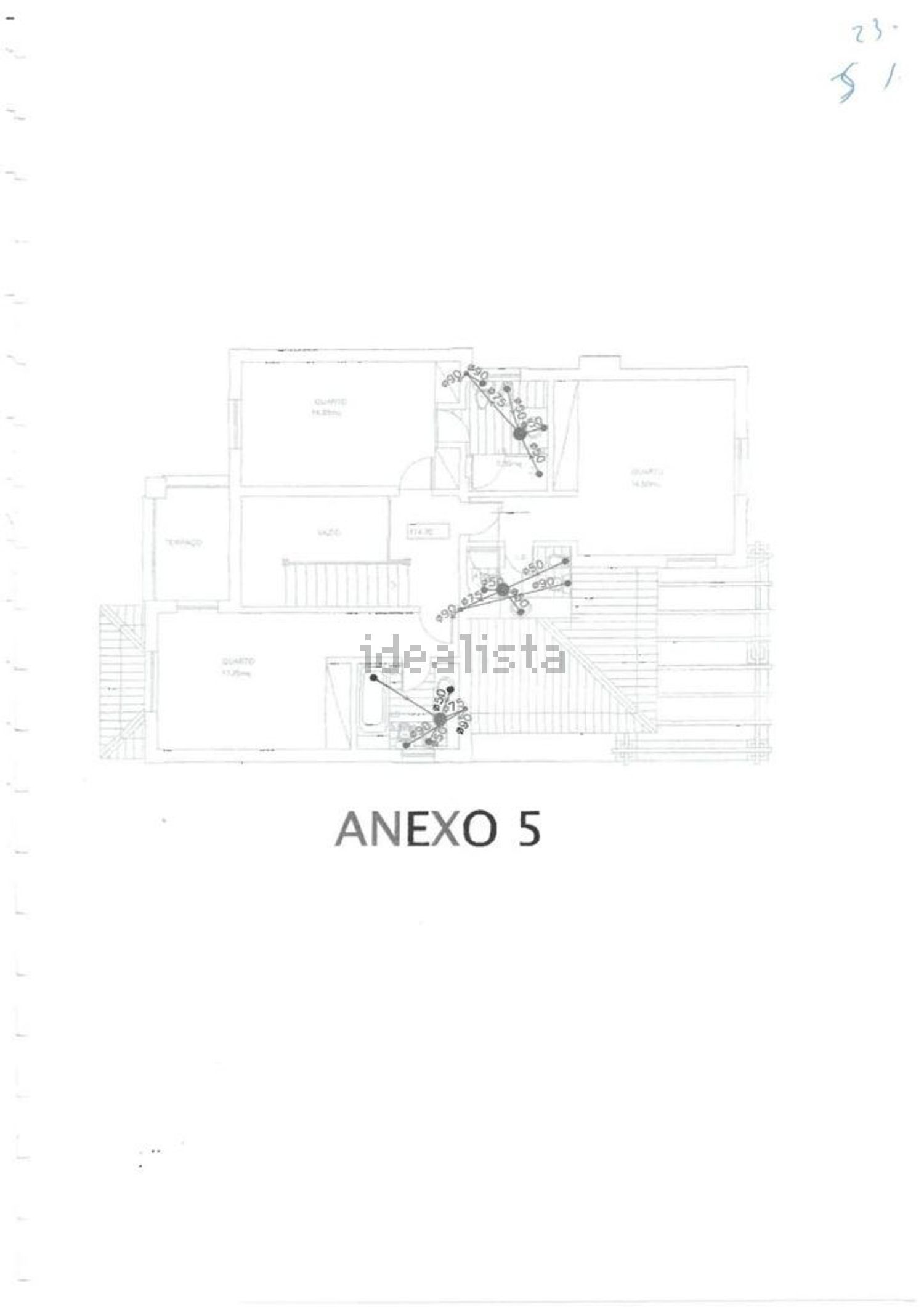 小楼房或独栋别墅出售在Rua dos Arcos - 平面图