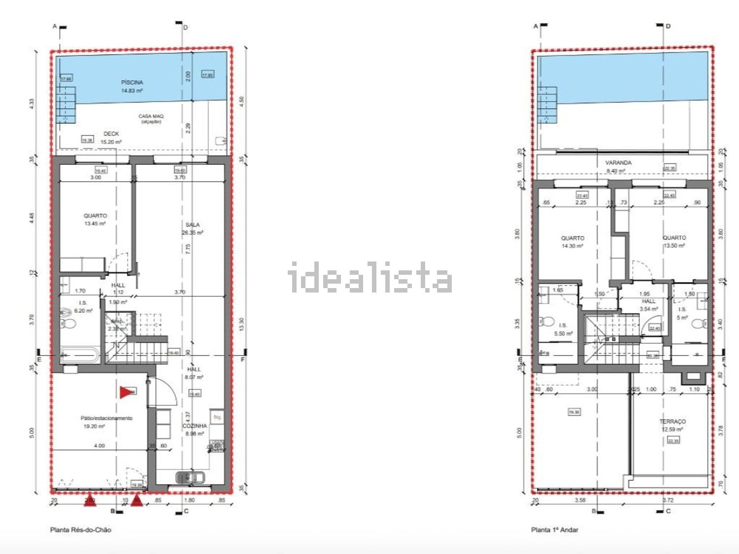 联排别墅出售在Rua da Bela Vista, 9 - 平面图